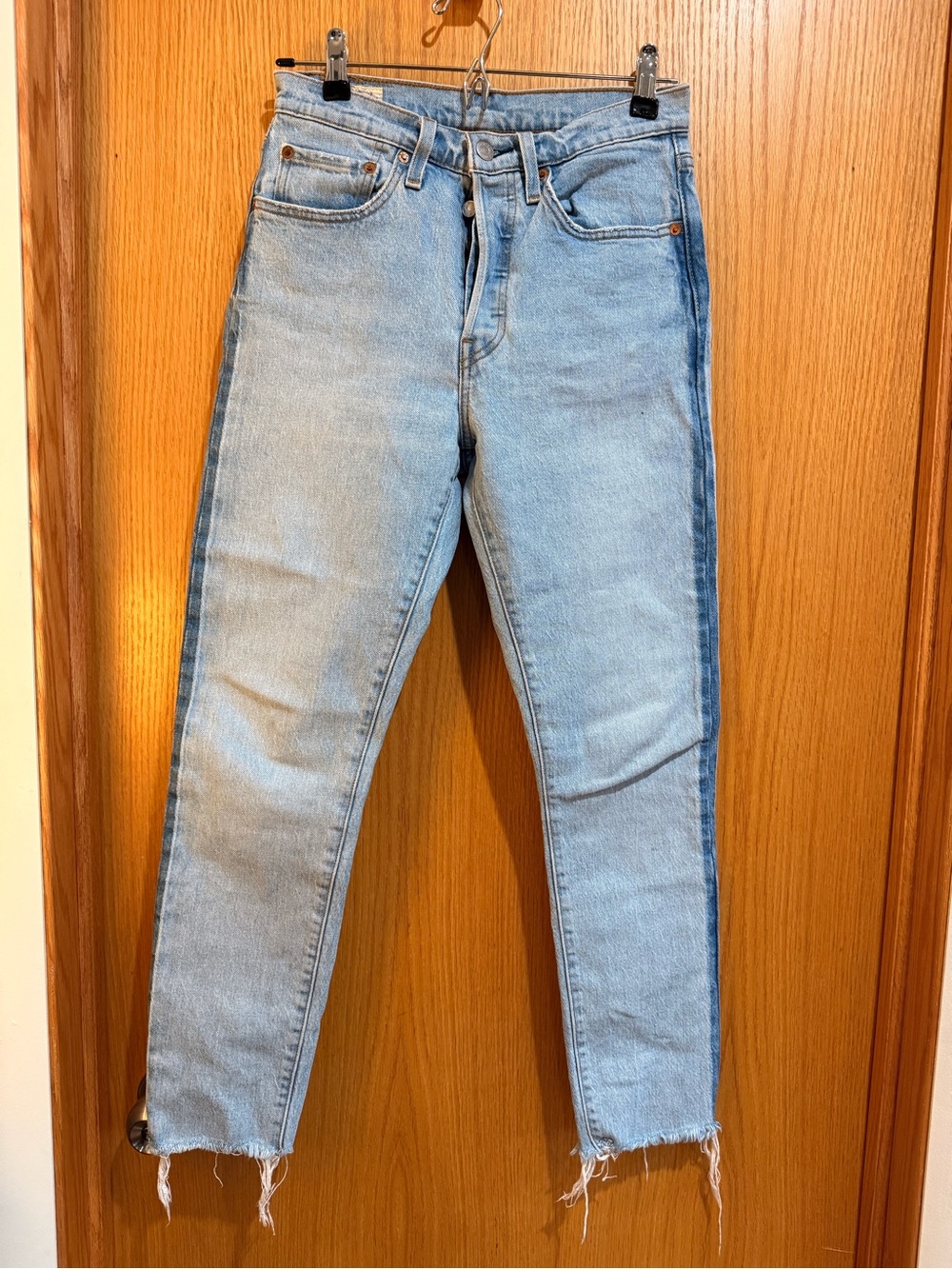 Levi's Light Blue High-Rise Slim Tapered Jeans